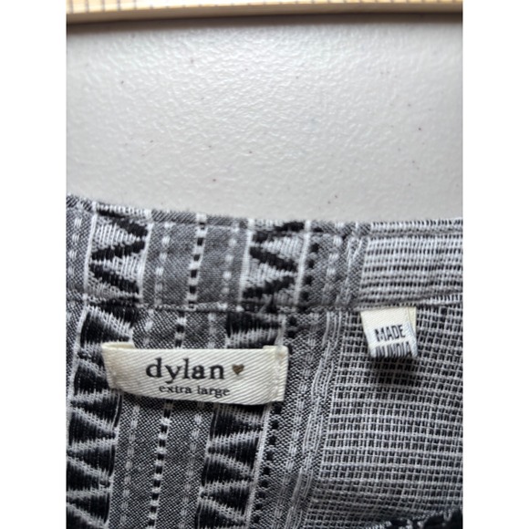 SUNDANCE Dylan Women's Alexa Dress Olive & White Geometric Pattern XL Cotton - Picture 7 of 12